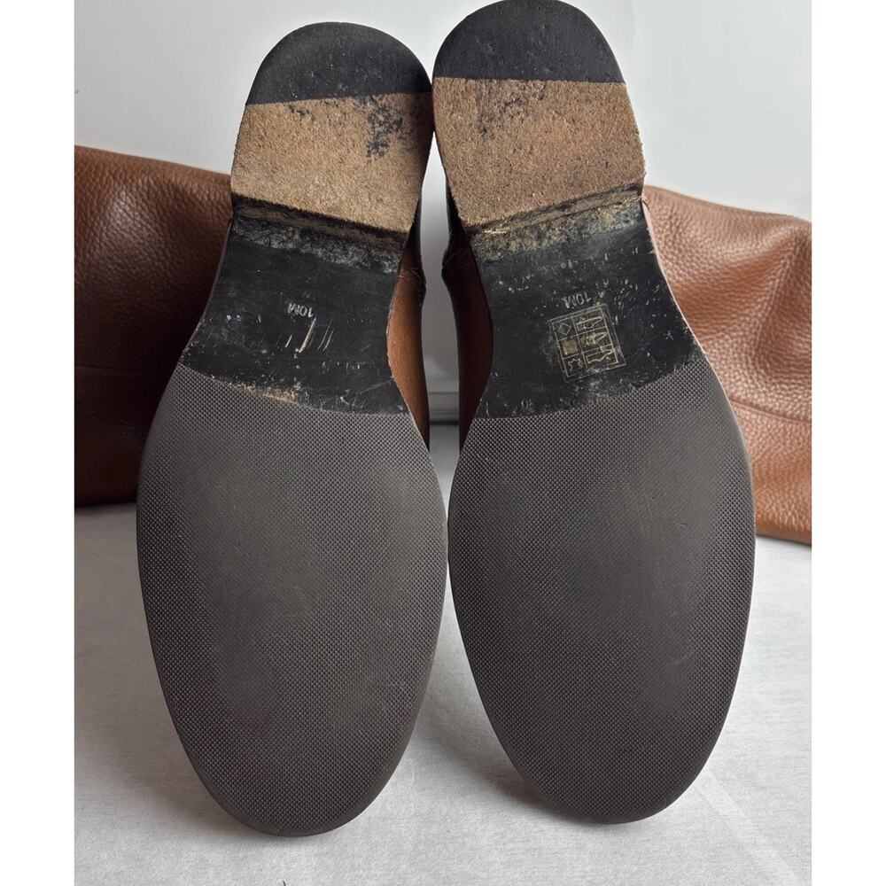 Tory Burch Brown Leather Knee High Riding Boots Round Toe Women Size 10 M - Picture 9 of 12